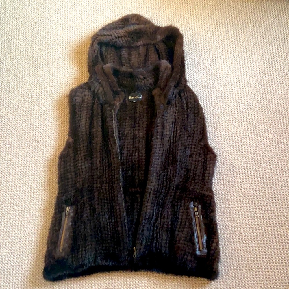 COPY - Belle Fare real mink fur hooded vest